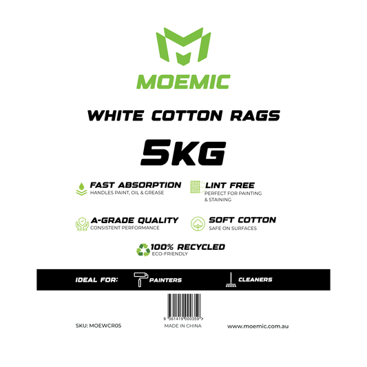 Moemic Premium White Cotton Rags