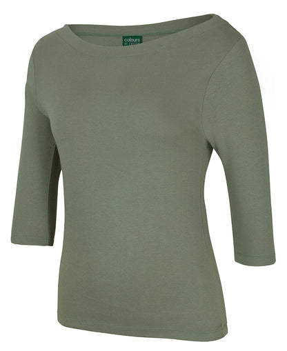 JB's Ladies C of C Boat Neck Tee 3/4 Sleeve (JBS1BT3)