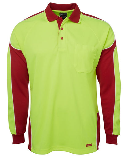 JB's Hi Vis Long Sleeve Panel Polo - Hi Vis Clothing - Best Buy Trade Supplies Direct to Trade