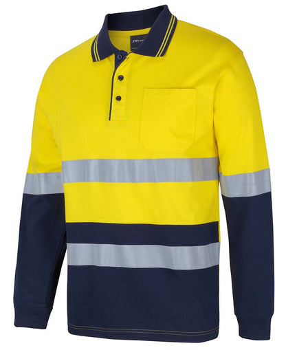 JB's Hi Vis (D+N) Cotton Polo Long Sleeve (JBS6DCPL)
