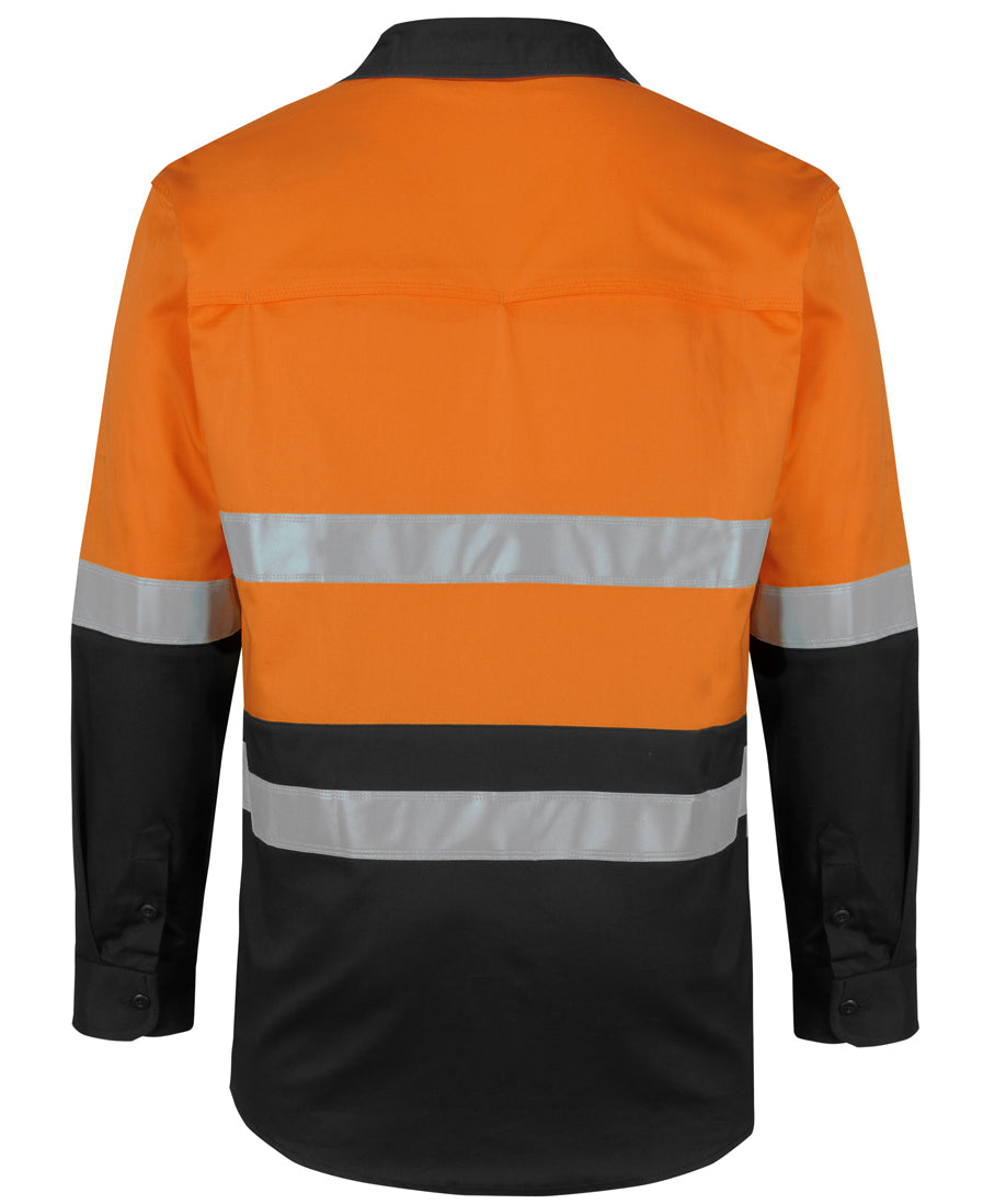 JB's Hi Vis (D+N) 150G Stretch Work Shirt with Tape Long Sleeve (JBS6DSWL)