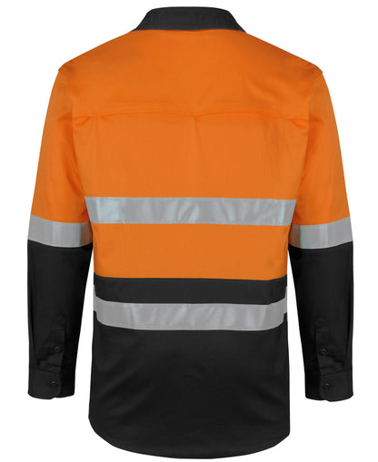 JB's Hi Vis (D+N) 150G Stretch Work Shirt with Tape Long Sleeve (JBS6DSWL)