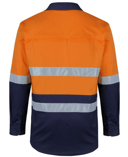 JB's Hi Vis (D+N) 150G Stretch Work Shirt with Tape Long Sleeve (JBS6DSWL)