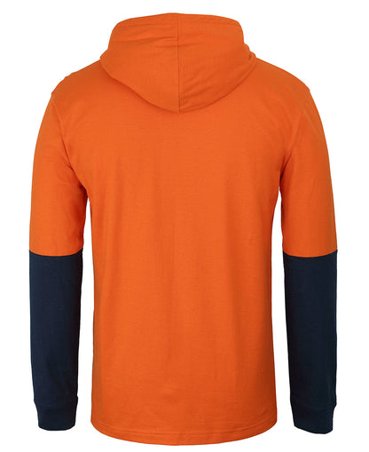JB's Hi Vis Cotton Tee with Hood Long Sleeve (JBS6HCTL)