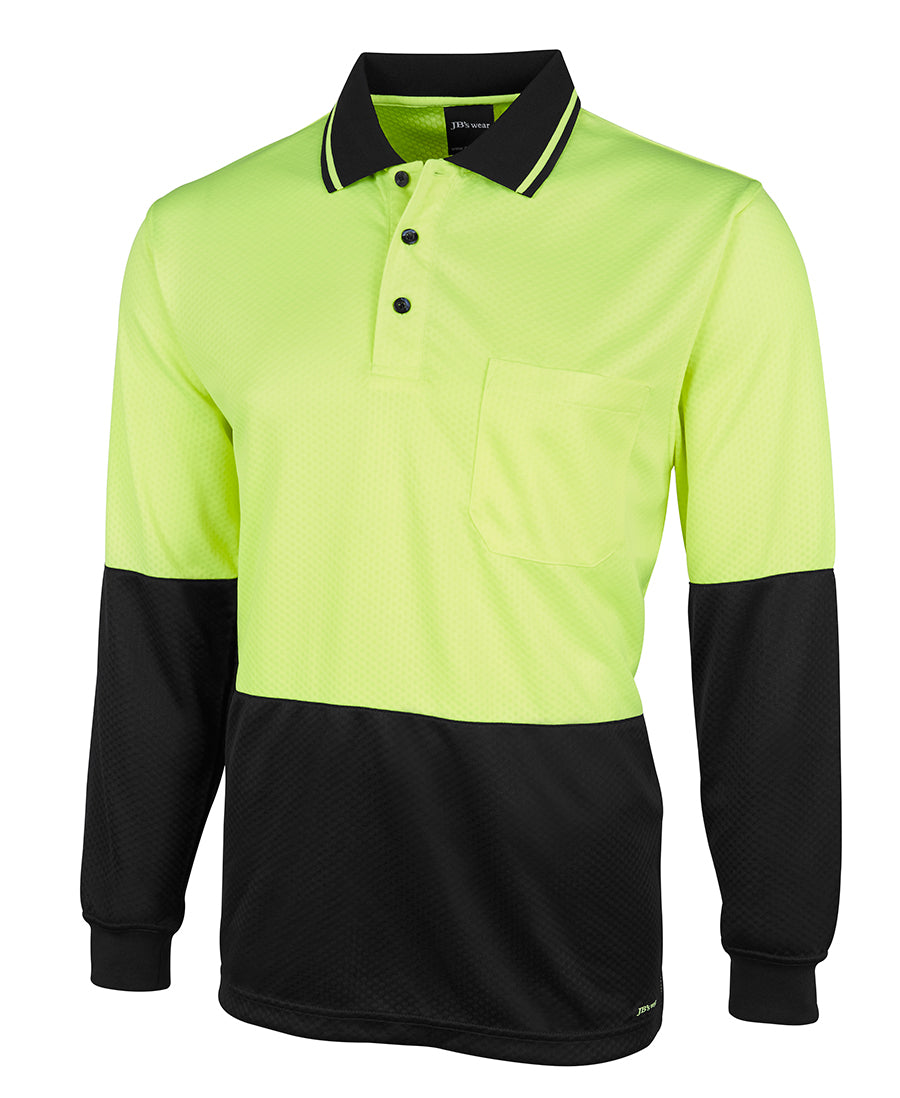 JB's Hi Vis Jacquard Non Cuff Polo Long Sleeve (JBS6HVNL)