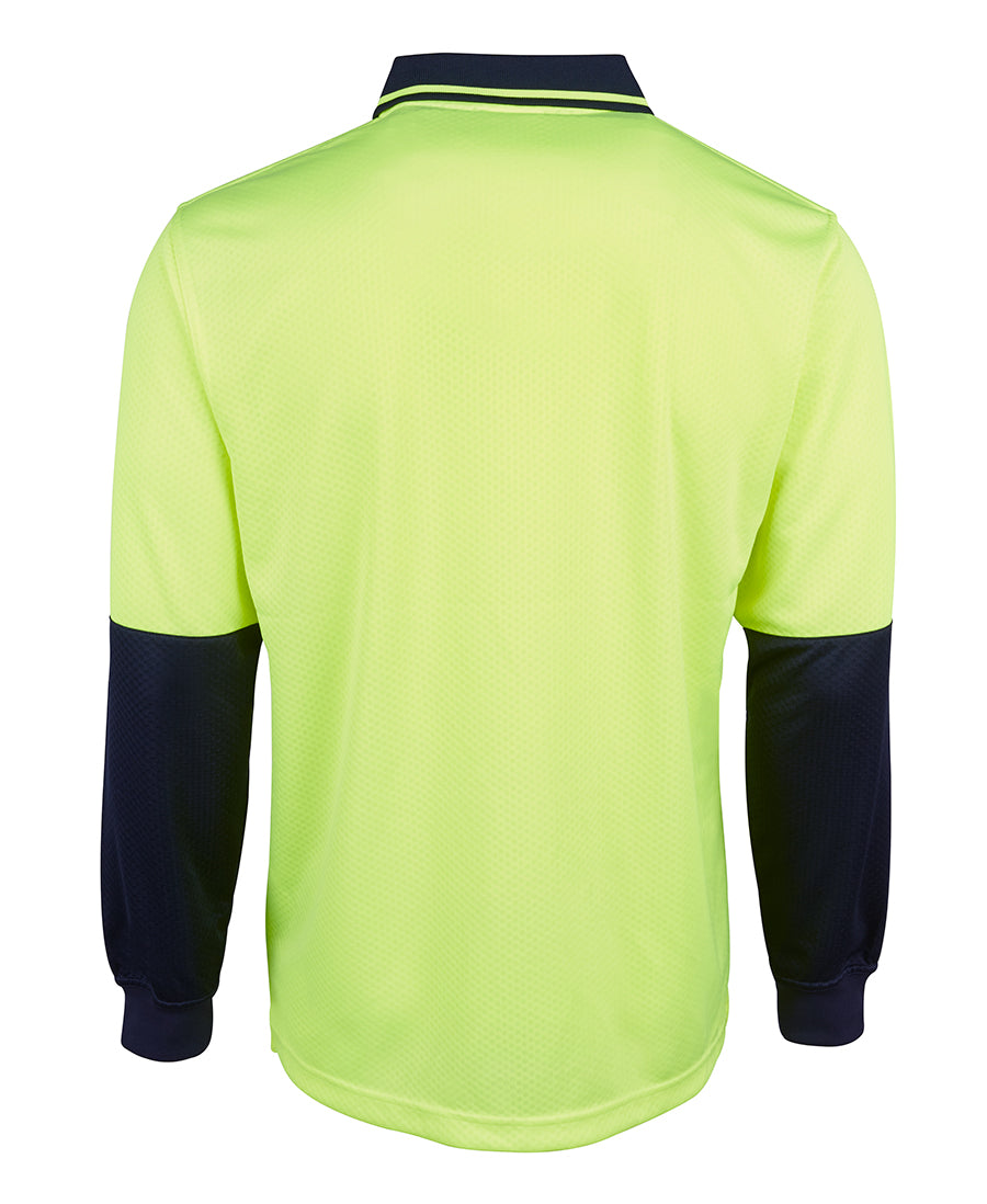 JB's Hi Vis Jacquard Non Cuff Polo Long Sleeve (JBS6HVNL)