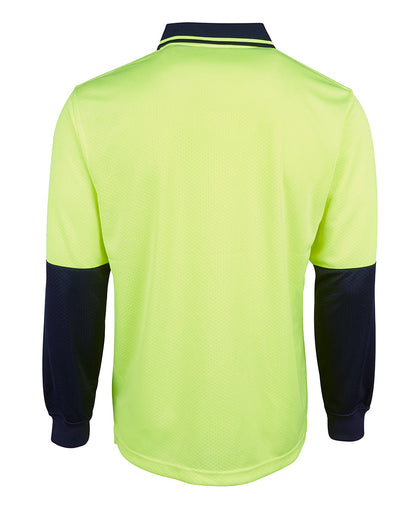JB's Hi Vis Jacquard Non Cuff Polo Long Sleeve (JBS6HVNL)