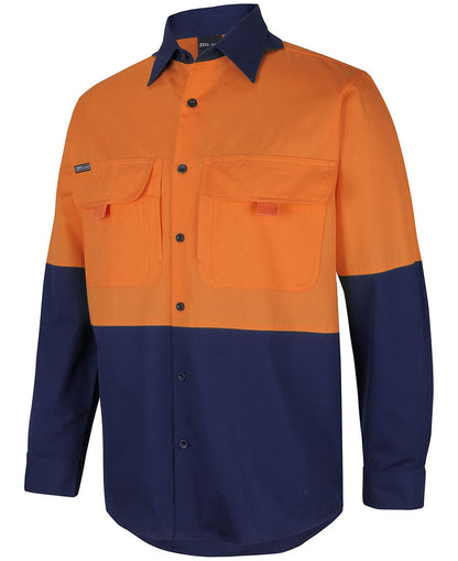 JB's Hi Vis 150G Ripstop Fishing Shirt Long Sleeve (JBS6HNRL)