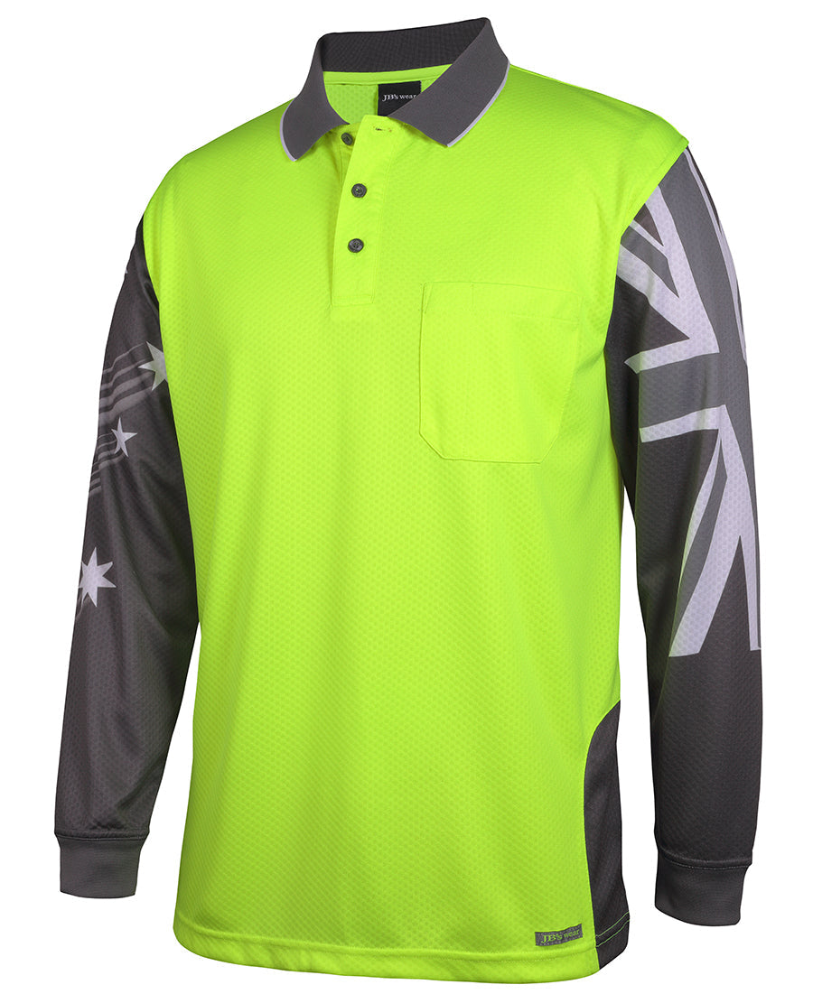 JB's Hi Vis Southern Cross Polo Long Sleeve (JBS6HSCL)