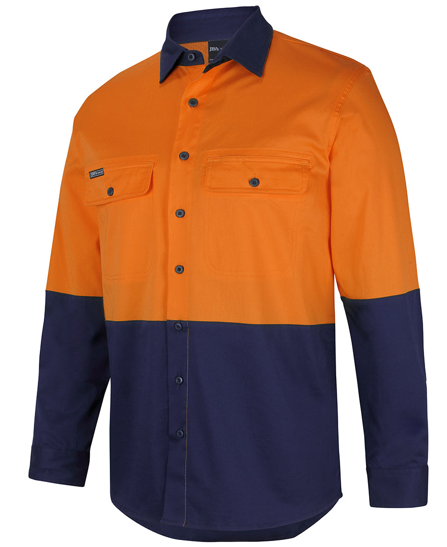 JB's Hi Vis 150G Stretch Work Shirt Long Sleeve (JBS6HSWL)