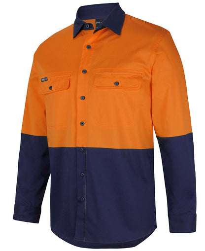 JB's Hi Vis 150G Stretch Work Shirt Long Sleeve (JBS6HSWL)