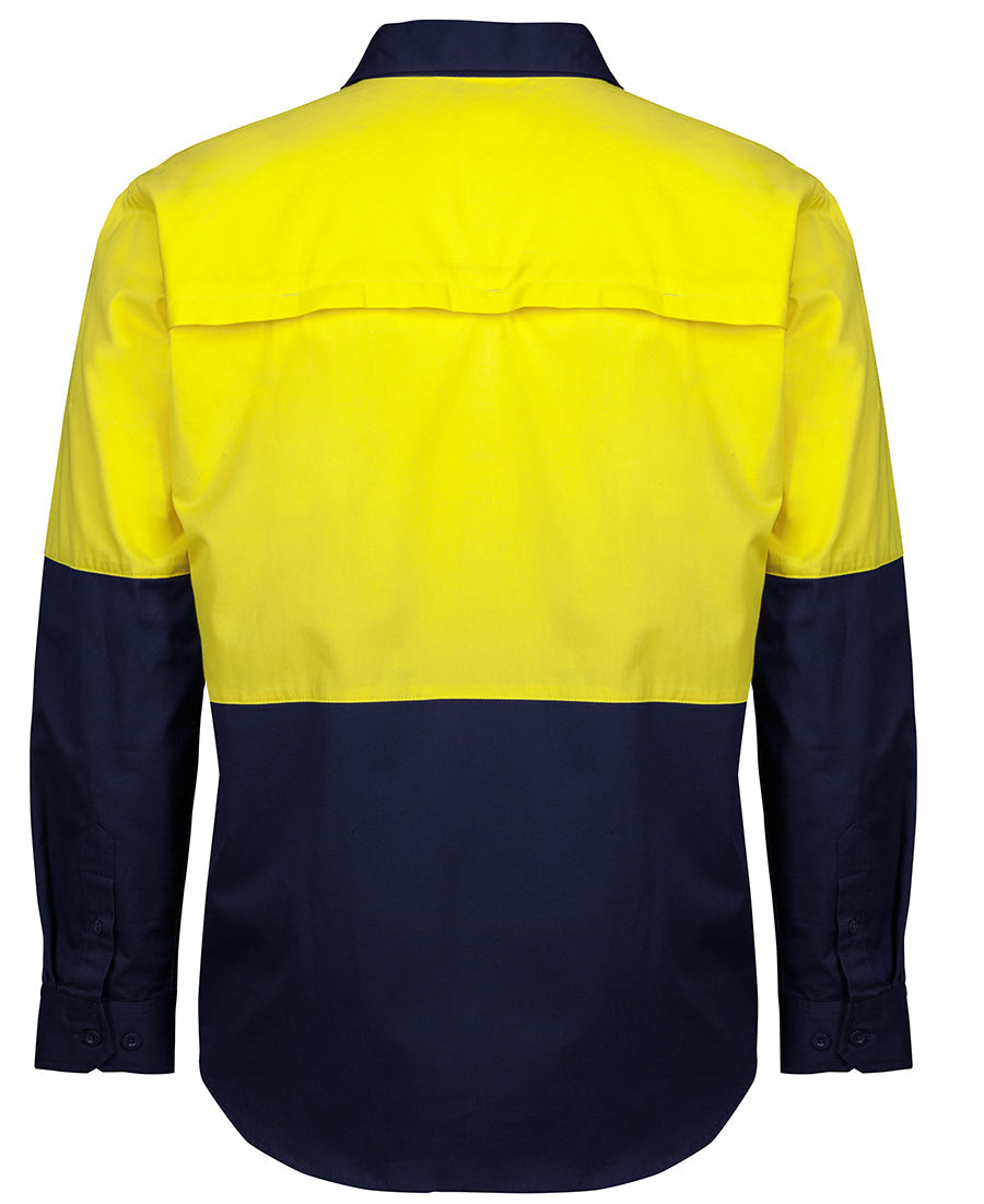 JB's Hi Vis 150G Close Front Work Shirt Long Sleeve (JBS6HVCS)