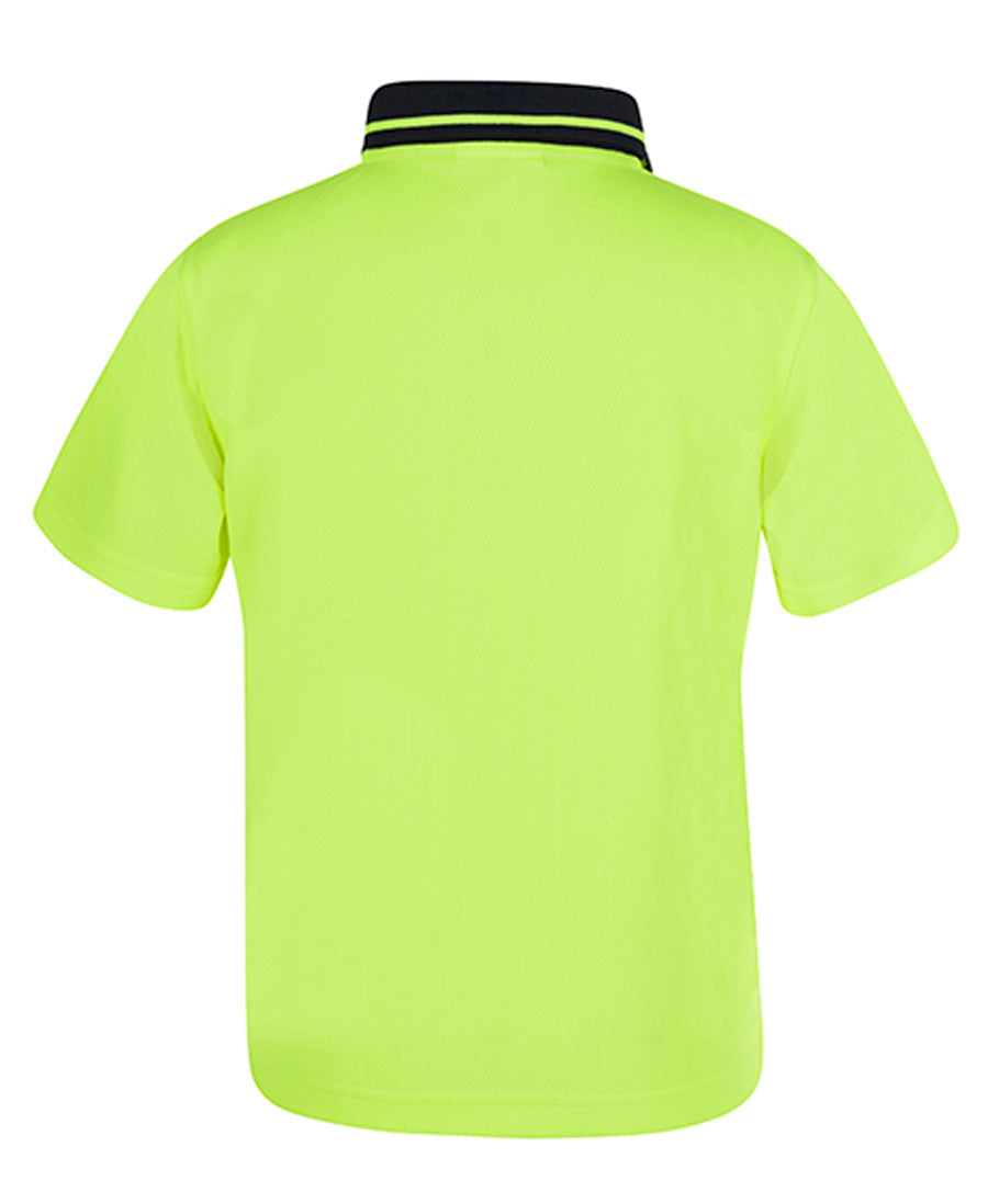 JB's Kids Hi Vis Non Cuff Traditional Polo Short Sleeve (JBS6HVNCK)