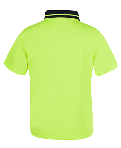 JB's Kids Hi Vis Non Cuff Traditional Polo Short Sleeve (JBS6HVNCK)