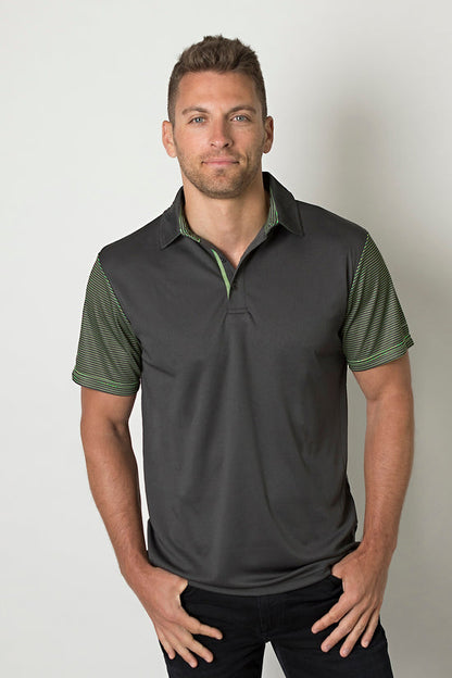 Be Seen Polo With Contrast Sublimated Striped Sleeves - Workwear - Shirts & Jumpers - Best Buy Trade Supplies Direct to Trade