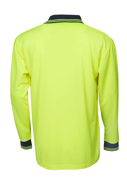 Blue Whale Hi Vis Light Weight Cooldry Polo Long Sleeve
