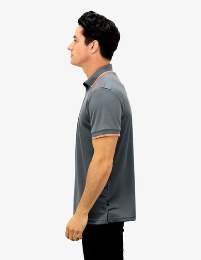 Be Seen Contrasting Stripe Collar and Cuff Polo