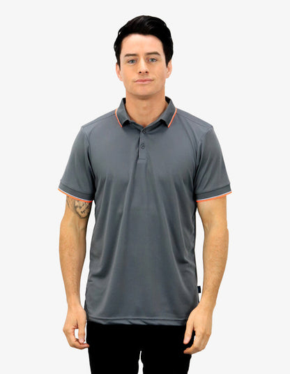 Be Seen Contrasting Stripe Collar and Cuff Polo