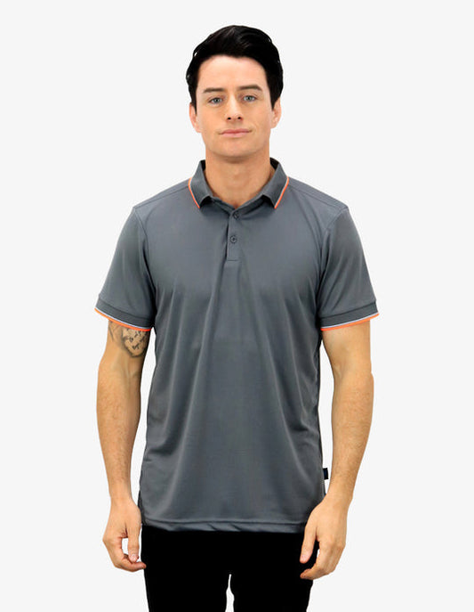Be Seen Contrasting Stripe Collar and Cuff Polo