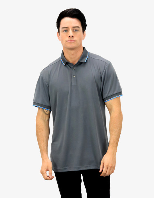 Be Seen Contrasting Stripe Collar and Cuff Polo