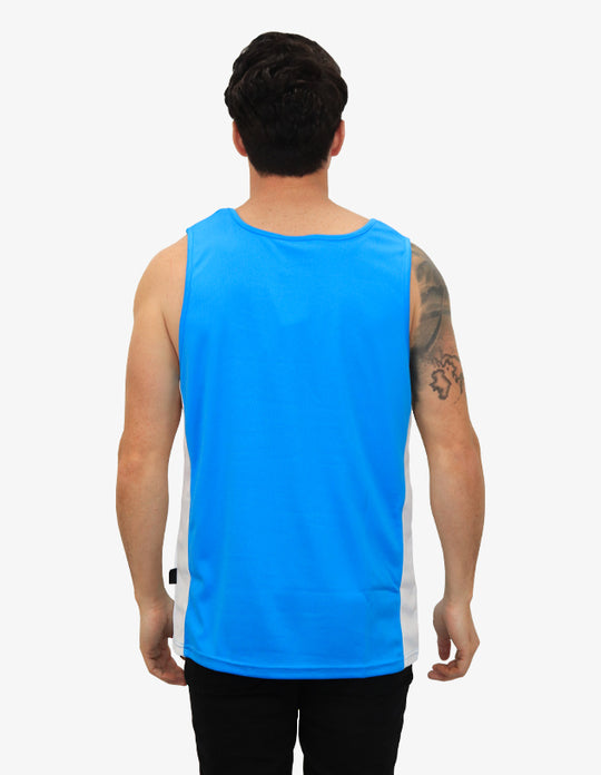 Be Seen Singlet with Contrasting Side Panels and Piping (BSS01)